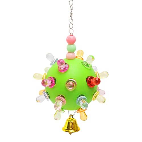 Vogelspielzeug für Papageien, Papageienspielzeug für mittlere Vögel - Buntes Planet Design Kauspielzeug | Erleichterung Langeweile Käfigzubehör Training Forager Ball mit Bell für afrikanische Vogelspielzeug für Papageien, Papageienspielzeug für mittlere Vögel - Buntes Planet Design Kauspielzeug | Erleichterung Langeweile Käfigzubehör Training Forager Ball mit Bell für afrikanische von Voihamy
