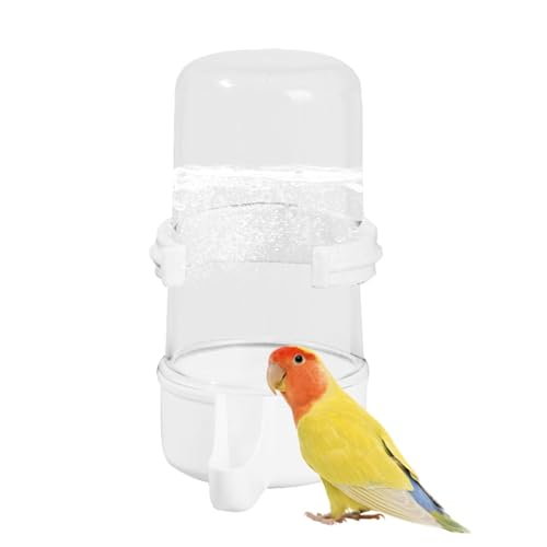 Vogelwasserspender für Käfig, 490 ml, automatischer Wasserspender für Vögel, große Kapazität, Vogelwasser- und Futterspender, Vogelfutterspender für Wachteln, Sittiche von Voihamy