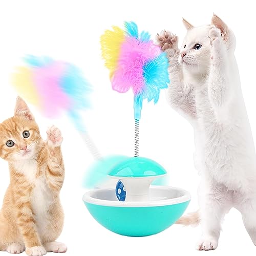 Katzen-Ball-Spielzeug – Rasselglocken-Spielzeug, Kätzchen-Auto-Balancing-Ball – Katzen Unterhaltungszubehör für Arbeitszimmer, Katzenhaus, Tierheim, Haustiergeschäft, Wohnzimmer, Schlafzimmer von Voihamy