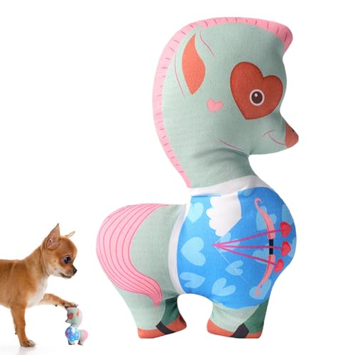Voihamy Quietschendes Plüsch-Hundespielzeug - Quietschendes Plüsch-Kauspielzeug mit Aufdruck für Hunde - Mehrzweck-Kauspielzeug zum Zahnen für Hunde, Katzen und andere Kleintiere von Voihamy