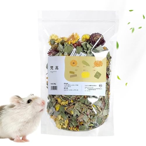 Voihamy Rennmausbettwäsche, Hamsterbettwäsche,Blumenlebensraumdekoration für kleine Haustiere - Rennretthabitatdekor natürliche getrocknete Blumenbettbettzubehör für Hamstermäuse und andere kleine von Voihamy