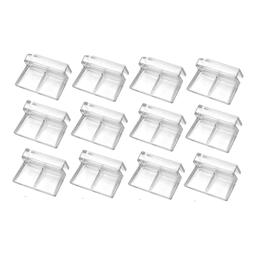 Vokowin 12 Stück Aquarien Acryl Clips Aquarium Aquarium Glas Abdeckung Clip, Multifunktionale Universaldeckel Clips für randlose Aquarien 5 mm (K74-12) von Vokowin