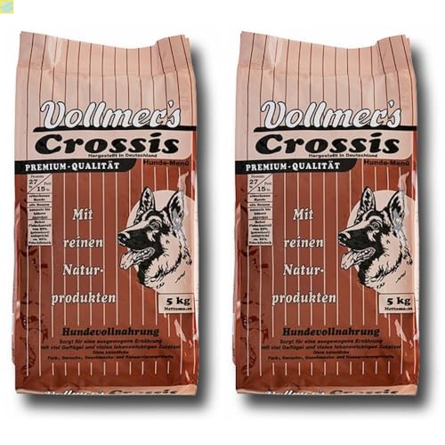 Vollmers Crossis | 2X 5kg Power Hundevollnahrung Vorteilspackung von Vollmer's