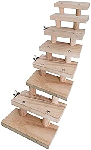 Stehen Leiter Spielzeug 3/4/5/6/7/8 Schichten Holz Leiter Vogel Papagei Spielzeug Klettern Treppen Haustier Spielzeug Haustier Käfig,8 Leitern,incomparable123 von Volu