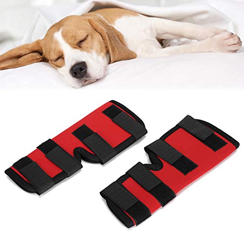 Voluxe Hund Knieschoner, Haustier Knieorthese Stoßfeste Isolierung für Haustier für Zuhause für Tierhandlung für Ornamente(red, L) von Voluxe