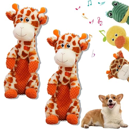 Durachew Dog Toy, Wowpetsmart Invincible Chewanimals, Chewanimal - Designed for Strong Chewers, Indestructible Pet Toys, Squeaky Stuffed Plushy Dog Toy (2Pcs-A) von Vopetroy