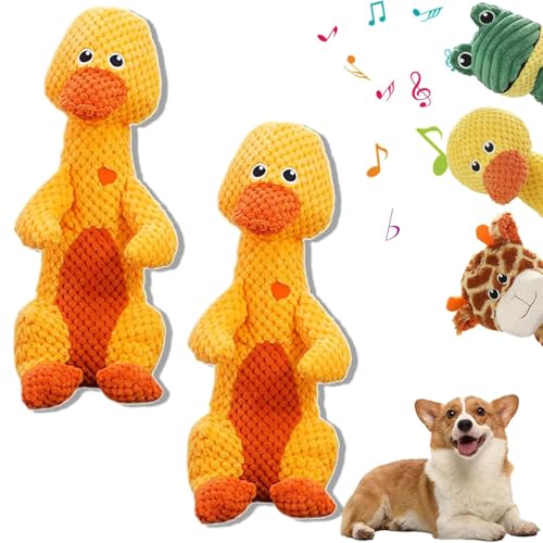 Durachew Dog Toy, Wowpetsmart Invincible Chewanimals, Chewanimal - Designed for Strong Chewers, Indestructible Pet Toys, Squeaky Stuffed Plushy Dog Toy (2Pcs-E) von Vopetroy