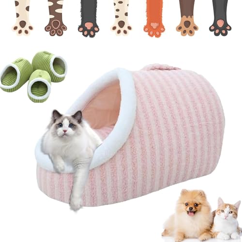 Vopetroy Zentric Cozy Hideaway Pet Bed, Cozy Cave Dog Bed, Zentric Dog Bed, Cozy Pet Hideaway Bed for Dogs, Pet Bed with Cover Cave (Large,Pink) von Vopetroy