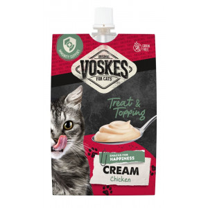 Voskes Cream Huhn Katzensnack (90 g) 1 Palette (15 x 90 g) von Voskes