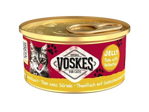 Voskes Jelly 24 x 85g Katzennassfutter (Thunfisch mit Gelbschwanzmakrele 24 x 85g) von Voskes