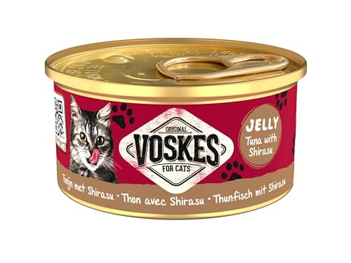 Voskes Jelly 24 x 85g Katzennassfutter (Thunfisch mit Shirasu 24 x 85g) von Voskes