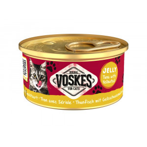 Voskes Jelly Thunfisch mit Gelbschwanzmakrele Nassfutter Katze (24x85 g) 1 Palette (24 x 85 g) von Voskes