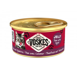 Voskes Jelly Thunfisch mit Kalmar Nassfutter Katze (24x85 g) 1 Palette (24 x 85 g) von Voskes