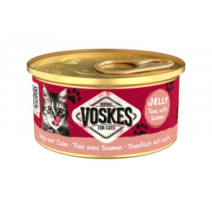 Voskes Jelly Thunfisch mit Lachs Nassfutter Katze (24x85 g) 1 Palette (24 x 85 g) von Voskes