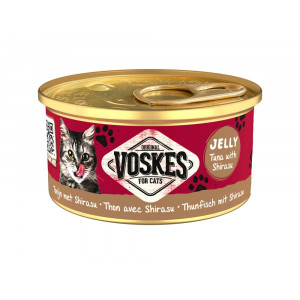 Voskes Jelly Thunfisch mit Shirasu Nassfutter Katze (24x85 g) 1 Palette (24 x 85 g) von Voskes