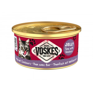 Voskes Jelly Thunfisch mit Wolfsbarsch Nassfutter Katze (24x85 g) 1 Palette (24 x 85 g) von Voskes