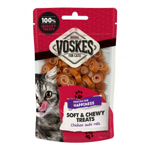 Voskes Soft & Chewy Sushi Rolls Huhn Katzensnack (60 g) 10 Stück von Voskes Voeders