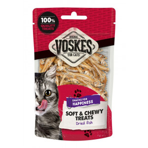 Voskes Soft & Chewy getrockneter Fisch Katzensnack (60 g) 10 Stück von Voskes