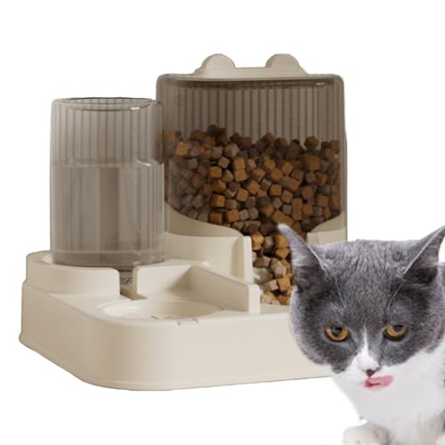 Automatischer Hundefutterbehälter, 2 in 1 Puppy Feeder mit Futterschale, große Kapazität, Katzenfutter, multifunktionale Aufbewahrung für kleine und mittelgroße Hunde und Katzen, einfach zu verwenden von Vriusi