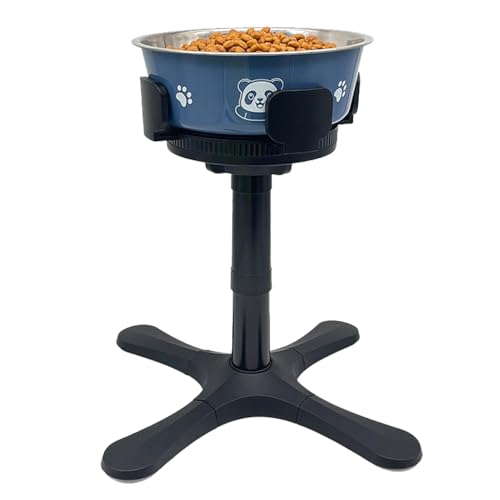 Dog Bowl Stand, verstellbar, für Einzelhund, Futterschale, Stand, hält Hunde Schüsseln fern und hält Hunde fern, für mittelgroße Hunde, Backyard Dog Bowl Stand, von Vriusi