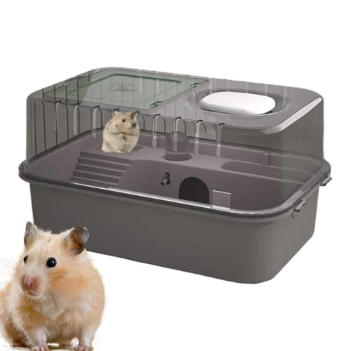 Hamster Cage, Acrylic Transparent Large Hamster Box, Easy to Clean Guinea Cage, Portable Hedgehog Cage for Dwarf Hamsters, Mice & Gerbils Large Hamster Cage, Acrylic Transparent Hamster Box von Vriusi