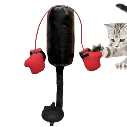 Interactive Cat Toy, Multifunctional Indoor Exercise, Creative Boxing Punching Bag Design, Punching Bag Cat Toy With Gloves, Creative Kitten Toys, Pet Exercise Toy for Exercise and Boredom Relief von Vriusi