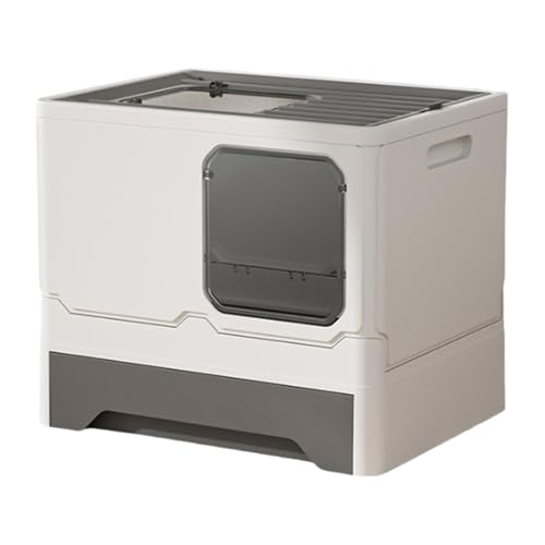 Katzentoiletterbox, Katzentoilette, große -Litterbox mit Drawer Tray und Scoop, kratzfeste Katzentoilette für Katzen, leicht zu reinigen, Odor Control Litter Box, perfekt für Katzenliebhaber von Vriusi