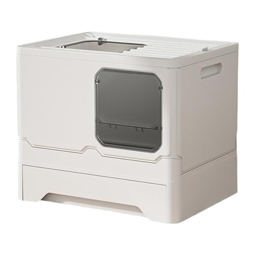 Katzentoiletterbox, Katzentoilette, große -Litterbox mit Drawer Tray und Scoop, Kratzfeste Katzentoilette für Katzen, leicht zu reinigen, Odor Control Litter Box, perfekt für Katzenliebhaber von Vriusi