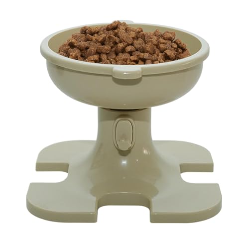 Raised Cat Bowl, verstellbar, höhenverstellbar, rutschfest, kein Tip, Lebensmittelbehälter mit magnetischem Schwammgriff, Haustier-Halsschutz für Katzen, Hunde, Puppies und kleine Haustiere von Vriusi