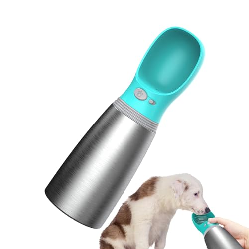 Tragbare Wasserflasche für Hunde, Edelstahl, für Welpen, Leak Proof Pet Water Dispenser Drinking Bowl, ideal für Hiking und Reisen, geeignet für Haustiere mit Flüssigkeitszufuhr auf dem Go von Vriusi