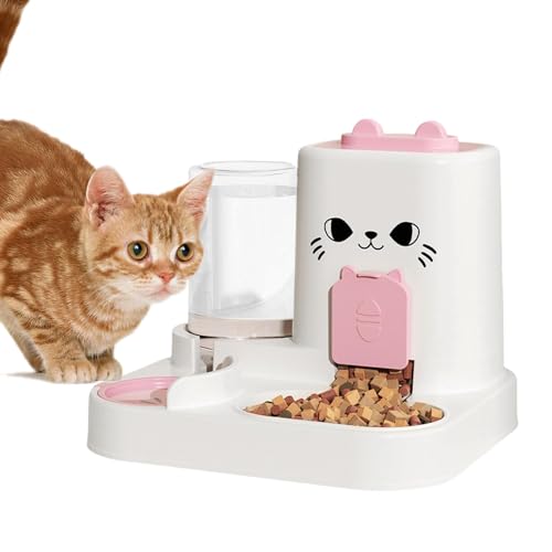 Vriusi Automatischer Katzenfutter, Katzenfutter, Wasserspender für Katzen, große Kapazität, leakproof Cat Feeder, Trockenfutter, Katzenfutterspender, Katzenfutterspender von Vriusi