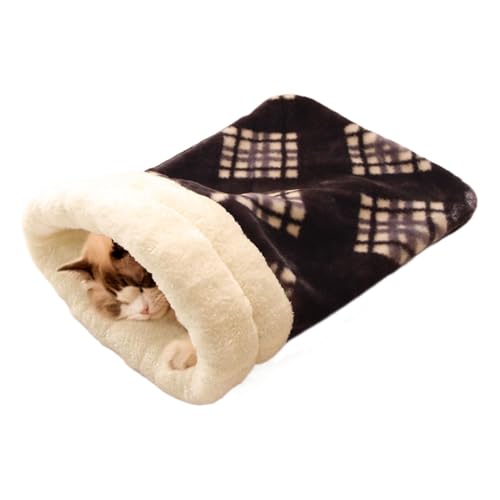 Vriusi Cat Sleeping Bag, Soft Plush Sleeping Bag, Pet Sleeping Bag, Warm Cat Sack, Cat Bed Cave, Kitten Bed, Puppy Bed, Pet Bed Cave, Cozy Cat Bed, Pet Sleeping Bag, Cat Sleeping Bag von Vriusi