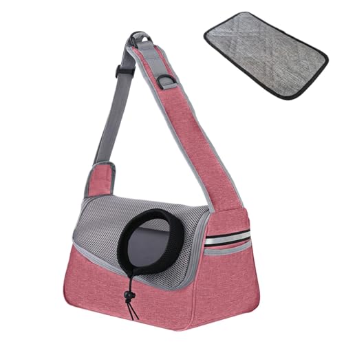 Vriusi Dog Carrying Sling, Shoulder Bag Pet Sling Carrier, Pet Sling Carrier with Storage Pocket, Dog Carry Bag with Pocket, Breathable Travel Pet Carrier, Puppy Carrier for Small Dogs, Pet Supplies von Vriusi