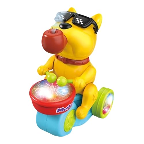 Vriusi Drumming Dog Toy, Early Educational Drum Toys, Musical Train Kids Toys, Lighted Musical Dog Toy, Spraying Drumming Dog, Musical Kids Toy, Interactive Drum Toy, Light-Up Drum Toy von Vriusi