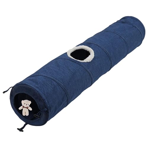 Vriusi Faltbarer Hunde-Tunnel, Pet Tunnel, Flange Dog Agility Tunnel, interaktive Dog Tube Folding Cat Indoor Tunnel, kleine Tier-Übung, Lebensraumdekoration, All-Season Pet Furniture for von Vriusi