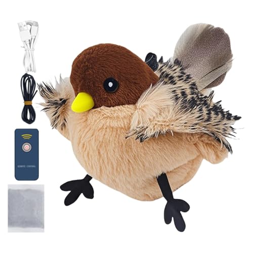 Vriusi Flying Flapping Bird with Catnip, Realistic Interactive Cat Feather Toys, Soft and Cozy Kitten Toys, Flapping Bird for All Breeds, Catnip Toys Engaging and Playful Feline Fun von Vriusi