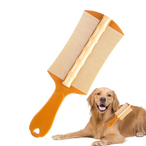 Vriusi Hundeflohkamm, Flohkamm für Kätzchen, Doppelseitiger Hundepflegekamm, Kätzchen-Flohkamm, Ergonomischer Floh- und Zeckenkamm, Katzenpflegekamm für Haustiere, Hunde und Katzen von Vriusi