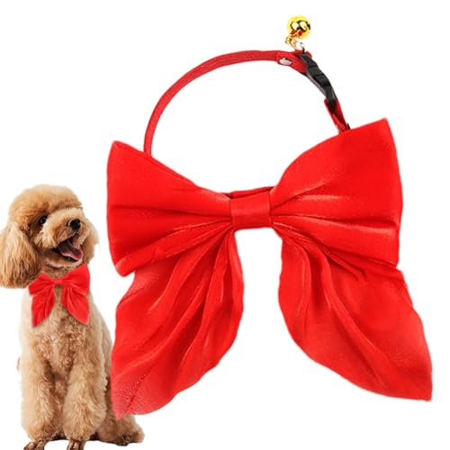 Vriusi Hundehalsband mit Schleife, weicher Halsausschnitt für Haustier, Hund und Katze Dress Collar, Puppy Collar With Bell, Puppies Neck Circumference, Soft Adjustable Cat Collar with Buckle for von Vriusi