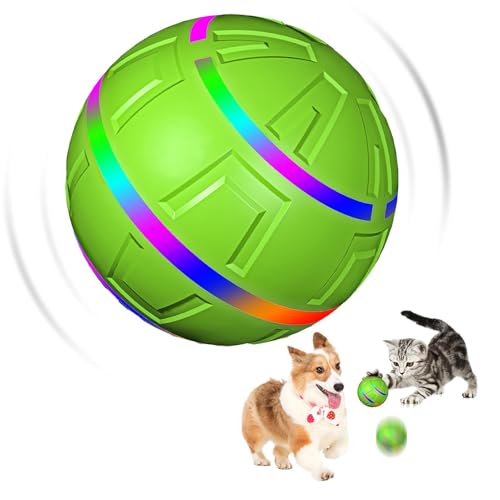 Vriusi Interactive Dog Toys Ball, Remote Control Activated Intelligent Pet Rolling Ball, Rechargeable Smart Toy Balls with LED Flash Light for Small, Medium, Large Dogs, Fun Pet Entertainment von Vriusi