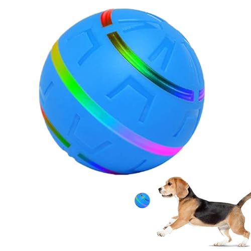 Vriusi Interactive Dog Toys Ball, Remote Control Activated Intelligent Pet Rolling Ball, Rechargeable Smart Toy Balls with LED Flash Light for Small, Medium, Large Dogs, Fun Pet Entertainment von Vriusi