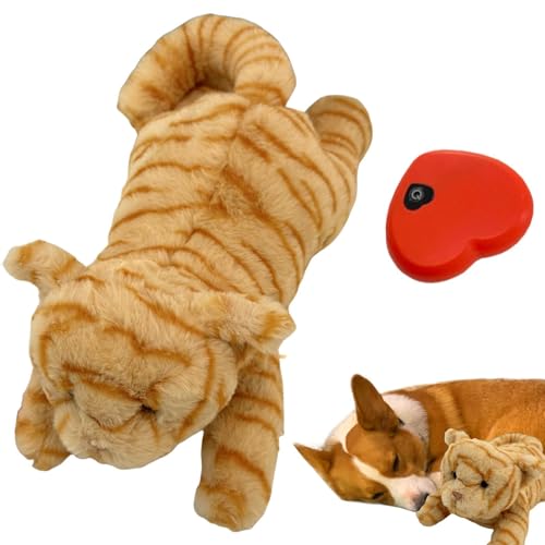 Vriusi Stuffed Heartbeat Hundespielzeug für Hunde, Herzbeat Spielzeug für Puppies, beruhigendes Puppy Toys, Plüsch-Herzkissen, Stressabbau, Puppy Toys, Puppy Comfort Toys, Dog Toys, Soft Plush Heart von Vriusi