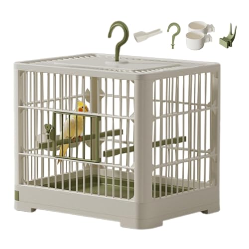 Vriusi Travel Bird Cage, Small Bird Travel Cage, Portable Bird Carrier, Bird Travel Container, Abnehmbarer Vogelkäfig, Vogelkäfig mit Griff, Reisekäfig für Parakeets von Vriusi