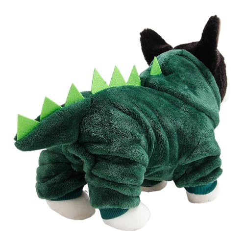 Vuggdt Dinosaurier-Kleidung für Katzen, Hunde, Dinosaurier-Kapuzenpullover, weiche und warme Haustierkleidung, lustiges Kostüm für Hunde und Katzen von Vuggdt