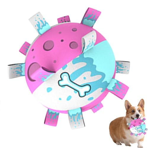 Vuggdt Hundespielzeug Ball mit Tabs, Tauziehen, Segeltuch, Fußball, interaktives Hundespielzeug, Quietschendes Wasserspielzeug, Haustier-Anreicherungsspielzeug für kleine und mittelgroße Hunde von Vuggdt