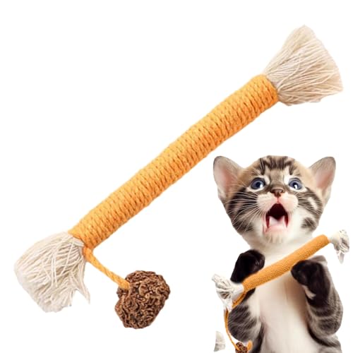 Vuggdt Katzenkauspielzeug – Handgewebte Katzenkaustäbe, Kätzchen-Kauspielzeug | verschleißfestes, beruhigendes Kauspielzeug für Katzen und Kätzchen von Vuggdt