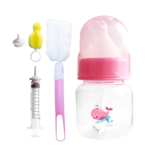 Vuggdt Welpenflaschen zum Stillen | Kätzchenflaschen Milch-Futterspender – Kätzchen-Futterspender für Haustiere, Stillflasche mit Silikonnippel, Kätzchenflaschen-Fütterungsset von Vuggdt