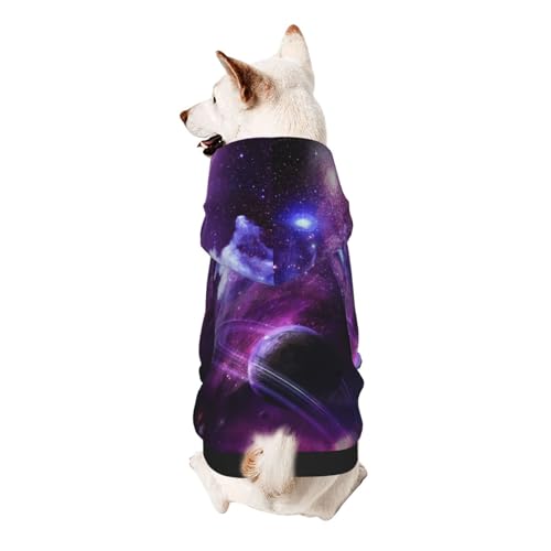 Vyonne Galaxy Sky Kapuzen-Sweatshirt für Haustiere, niedliches kleines Haustier-Outfit, modisches und gemütliches Kapuzen-Sweatshirt für Ihr geliebtes Haustier von Vyonne