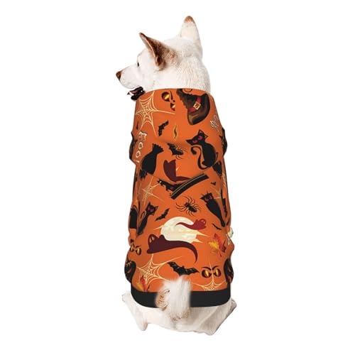 Vyonne Halloween-Kapuzen-Sweatshirt – entzückendes kleines Haustier-Outfit – modisches und gemütliches Kapuzen-Sweatshirt für Ihr geliebtes Haustier von VYONNE