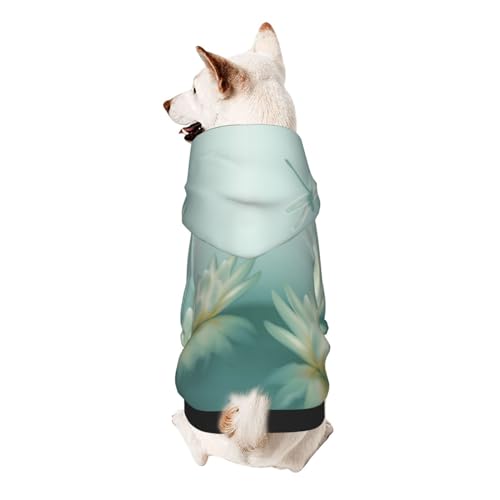 Vyonne Kapuzen-Sweatshirt Libelle mit Seerose – entzückendes kleines Haustier-Outfit – modisches und gemütliches Kapuzen-Sweatshirt für Ihr geliebtes Haustier von Vyonne