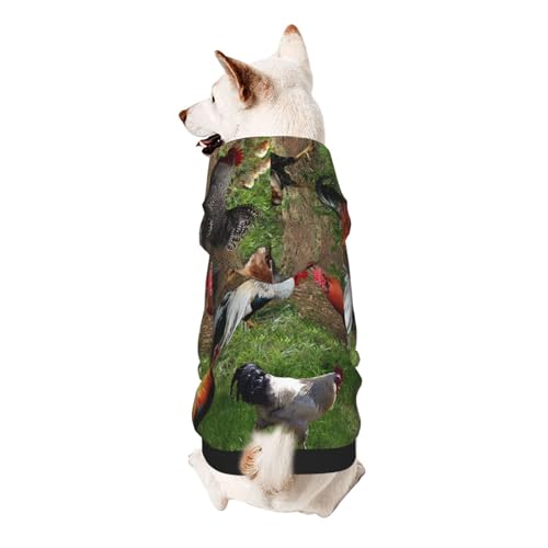 Vyonne Kapuzen-Sweatshirt mit Bauernhoftiermotiv, niedliches kleines Haustier-Outfit, modisches und gemütliches Kapuzen-Sweatshirt für Ihr geliebtes Haustier von Vyonne